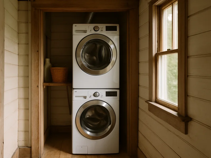 Laundry area with vent duct in an Anaconda, MT home
